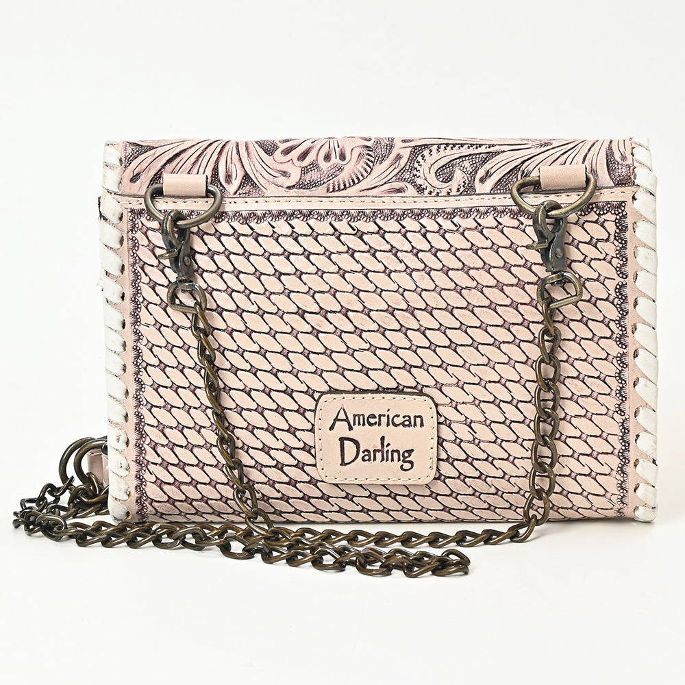 American Darling Women's Crossbody Western Hand Tooled Genuine Leather Handbag