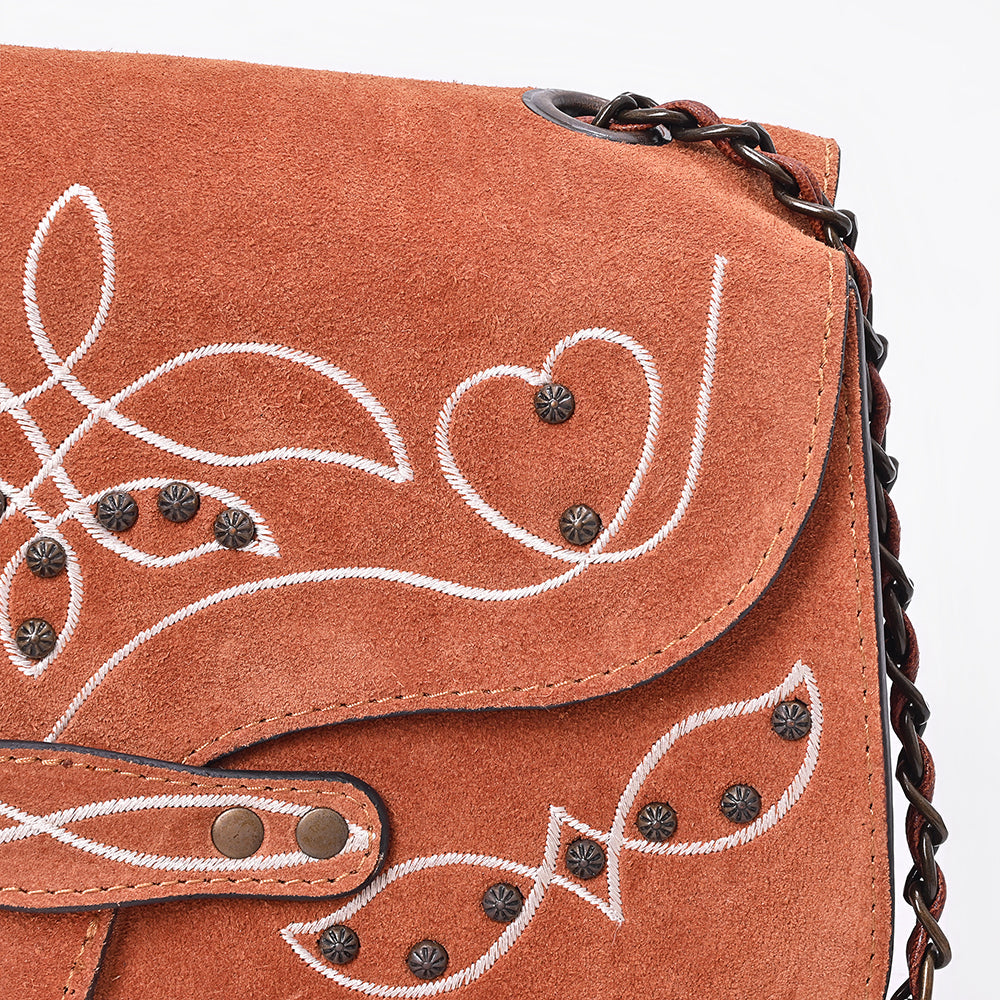 American Darling Women's Crossbody Bag Western Suede Genuine Leather Handbag and Ladies Purse