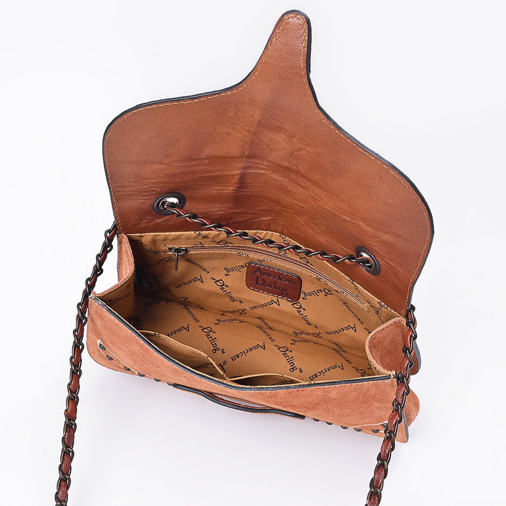 American Darling Women's Crossbody Bag Western Suede Genuine Leather Handbag and Ladies Purse