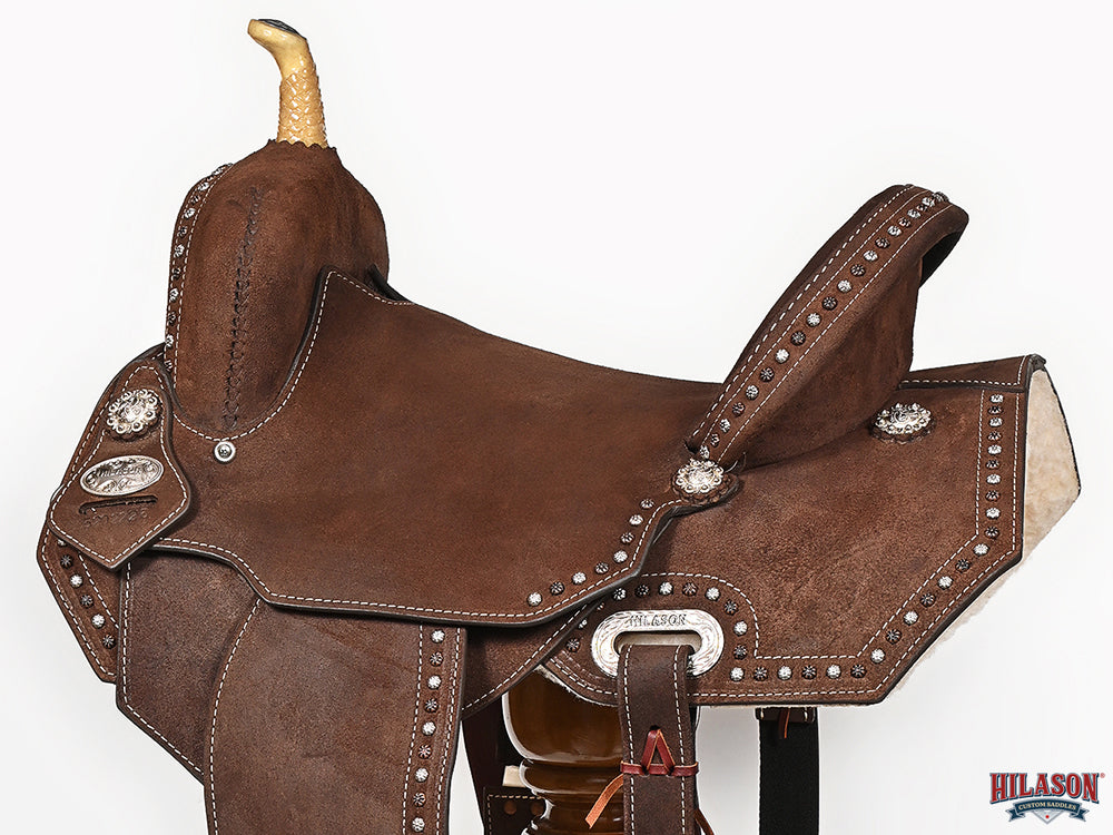 Hilason Western Flex-Tree Barrel & Trail Leather Saddle