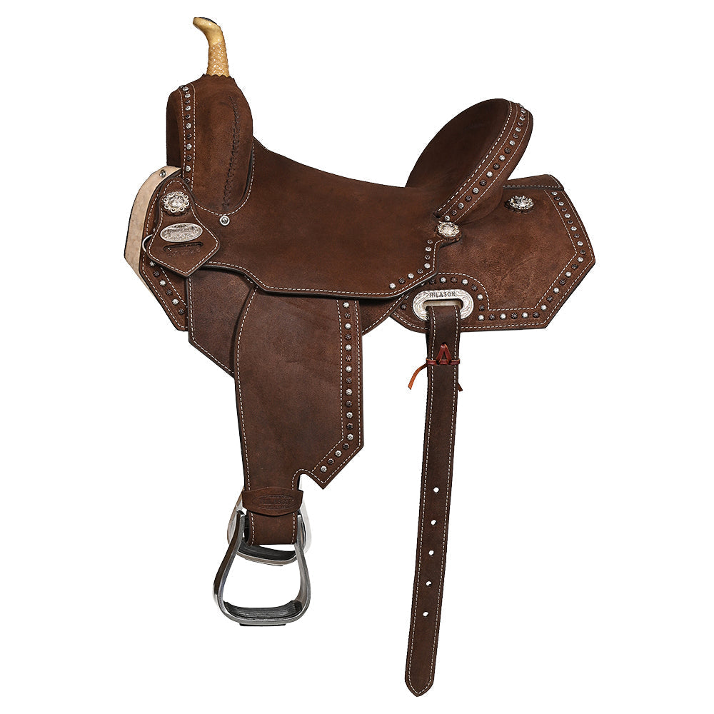 Hilason Western Flex-Tree Barrel & Trail Leather Saddle