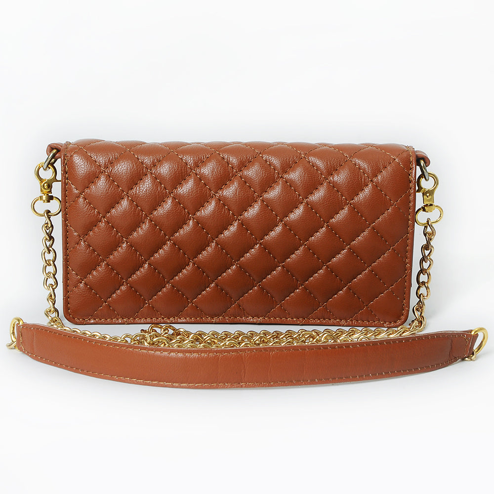 Never Mind Organiser Quilted Vintage Handmade Genuine Cowhide Leather