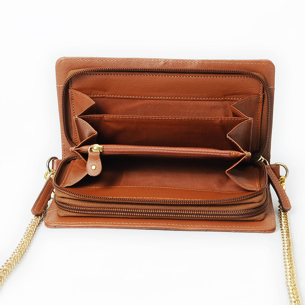 Never Mind Organiser Quilted Vintage Handmade Genuine Cowhide Leather