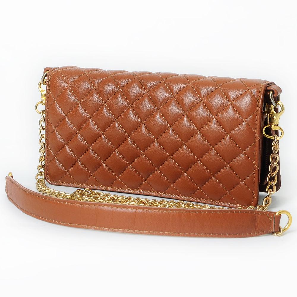 Never Mind Organiser Quilted Vintage Handmade Genuine Cowhide Leather