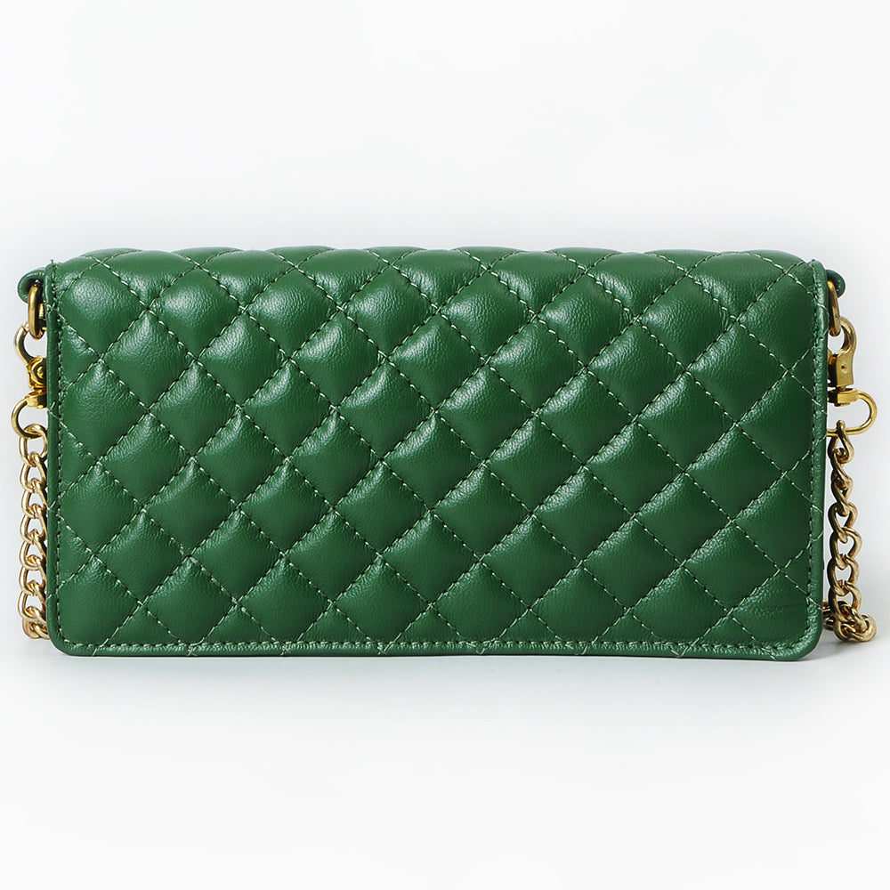Never Mind Organiser Quilted Vintage Handmade Genuine Cowhide Leather