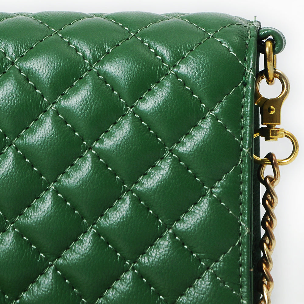 Never Mind Organiser Quilted Vintage Handmade Genuine Cowhide Leather