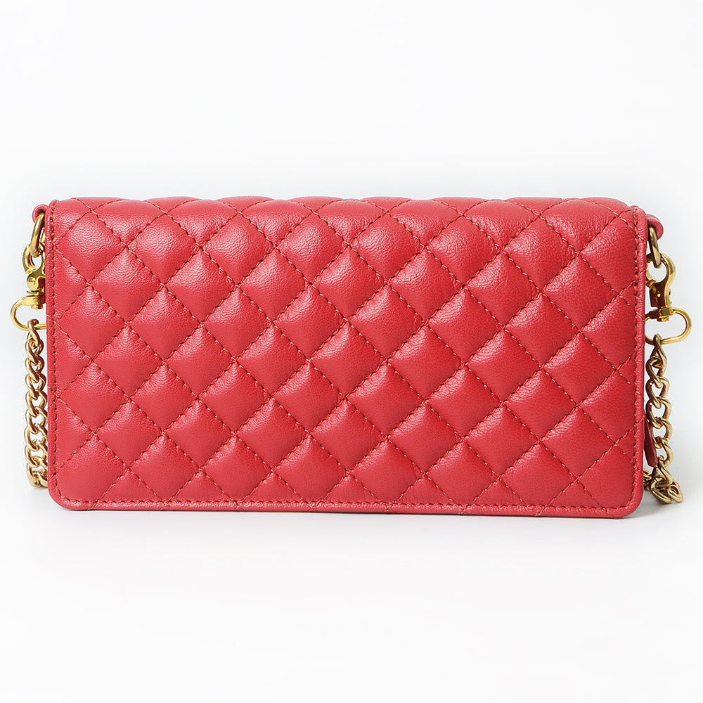 Never Mind Organiser Quilted Vintage Handmade Genuine Cowhide Leather