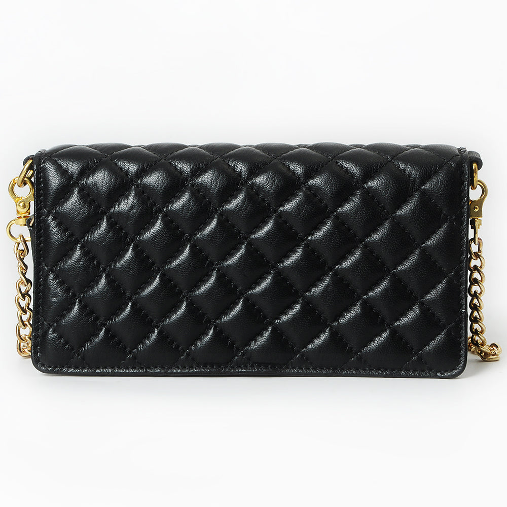 Never Mind Organiser Quilted Vintage Handmade Genuine Cowhide Leather