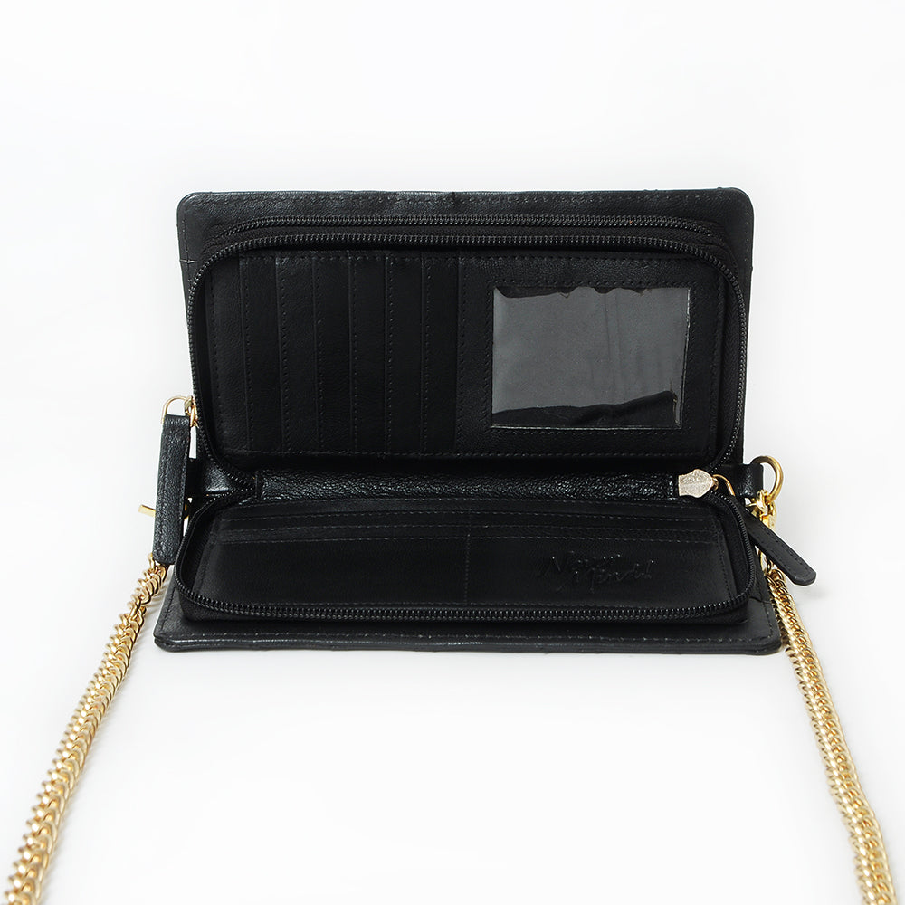 Never Mind Organiser Quilted Vintage Handmade Genuine Cowhide Leather