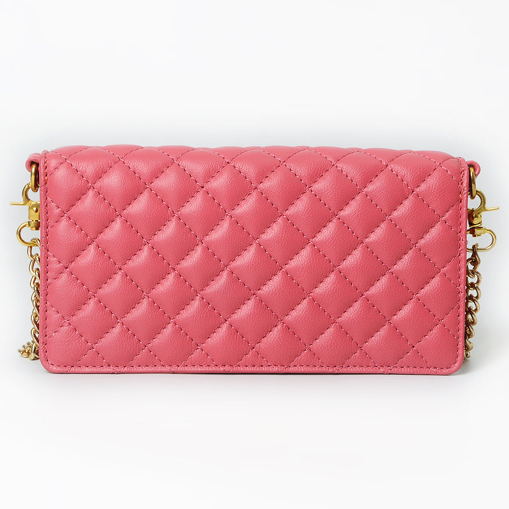 Never Mind Organiser Quilted Vintage Handmade Genuine Cowhide Leather