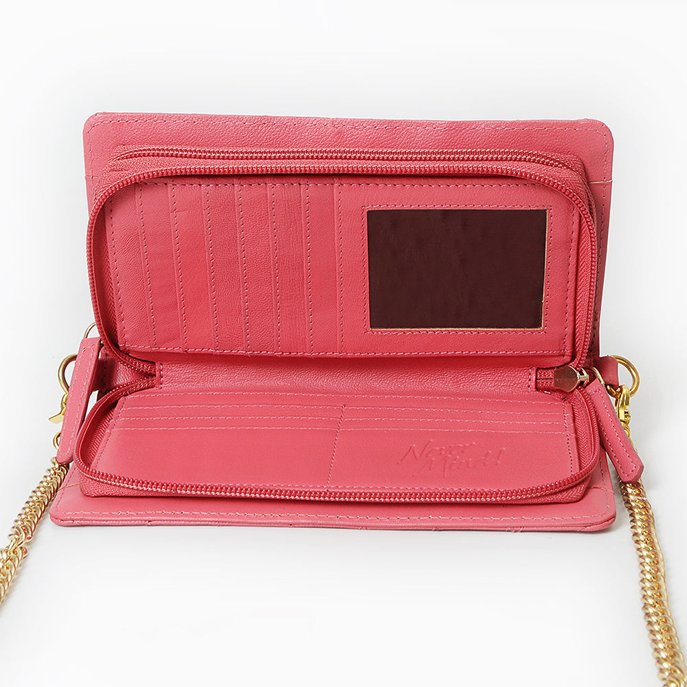 Never Mind Organiser Quilted Vintage Handmade Genuine Cowhide Leather
