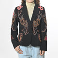 Embroidered Western Blazer With Floral Horseshoe Boho Fabric Shirt Jacket Dress Collection