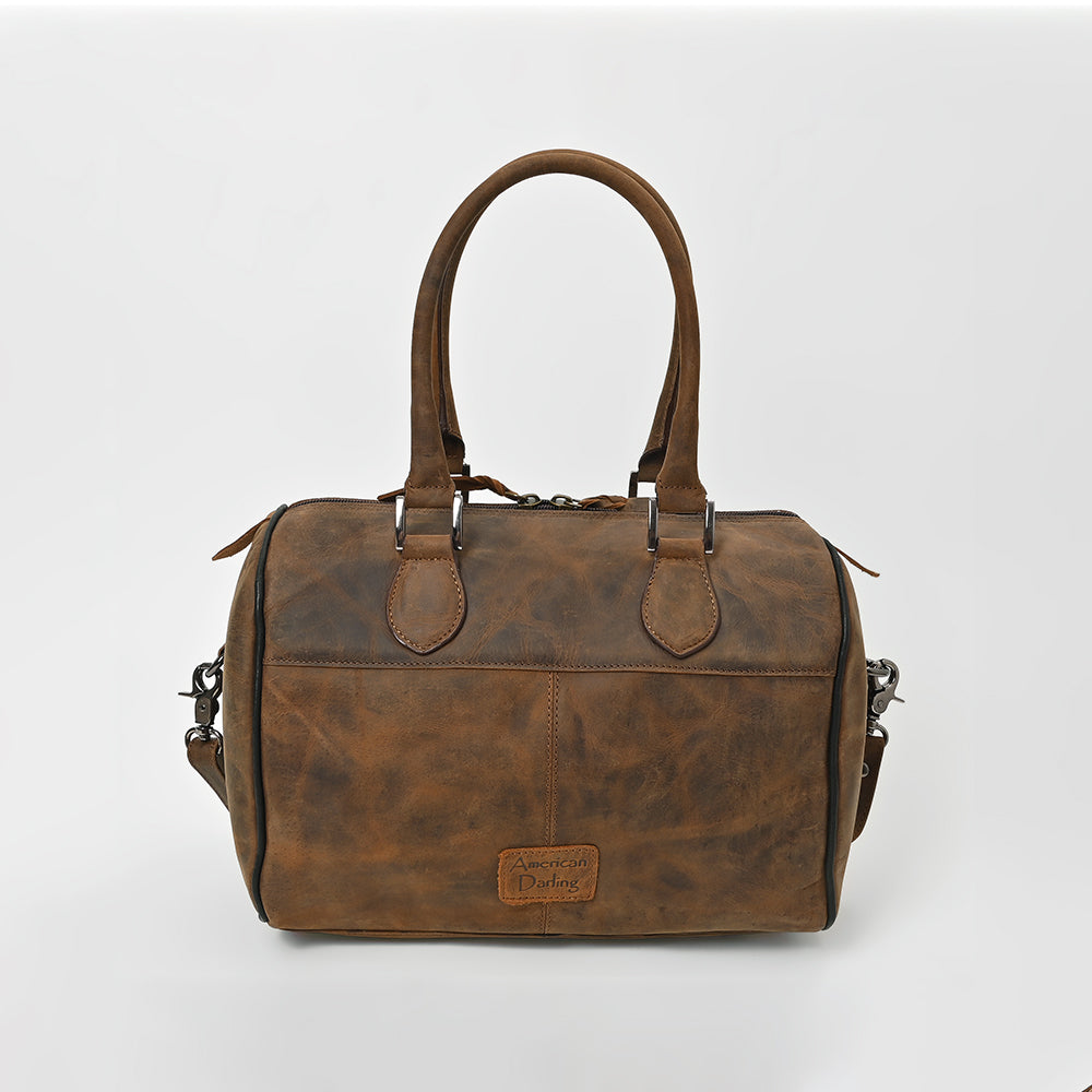 American Darling Western Studded Leather Boston Bag – Vintage Barrel Satchel