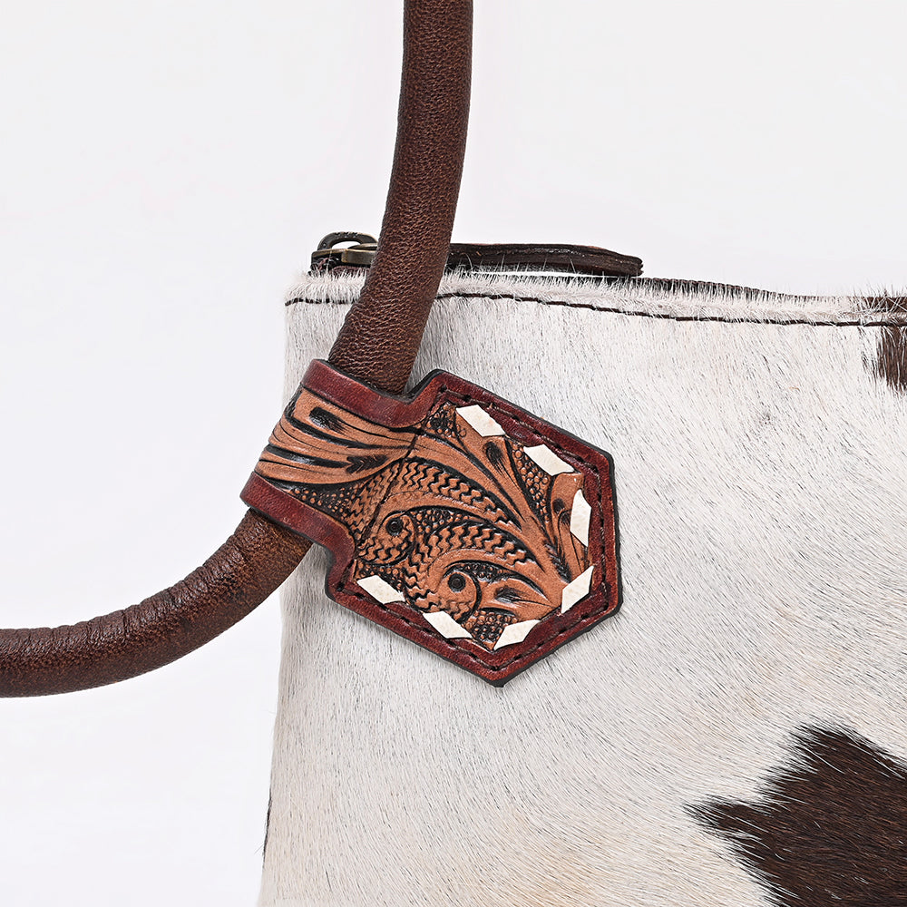 American Darling Wristlet Beautifully Hair On Genuine Leather women handbag