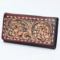 American Darling Women's Wallet Western Hand Tooled Genuine Leather Handbag