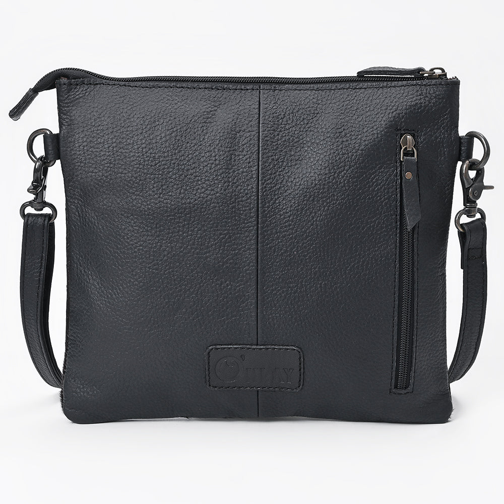 Ohlay Crossbody Hand Tooled Hair-On Genuine Leather