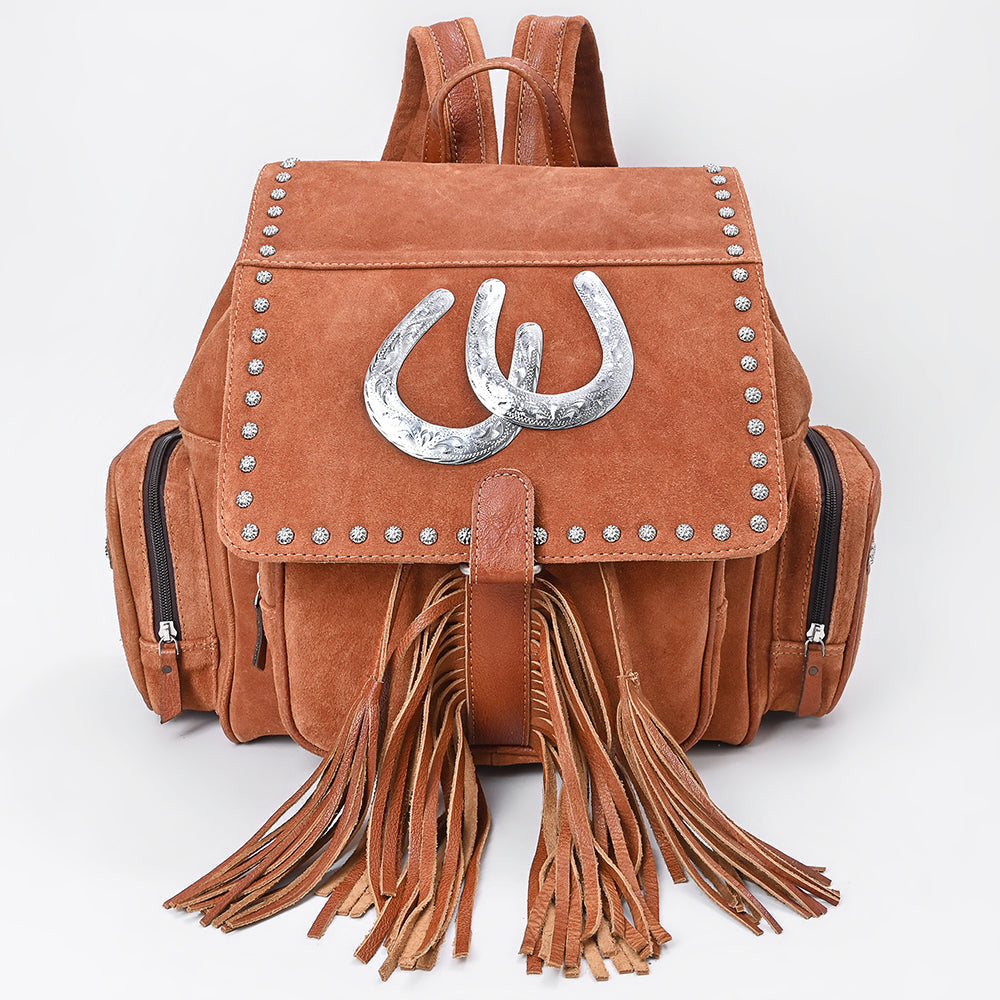 American Darling Women's Backpack Western Suede Genuine Leather Handbag