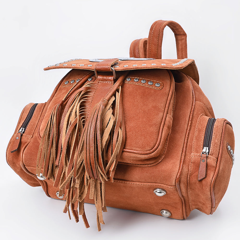 American Darling Women's Backpack Western Suede Genuine Leather Handbag