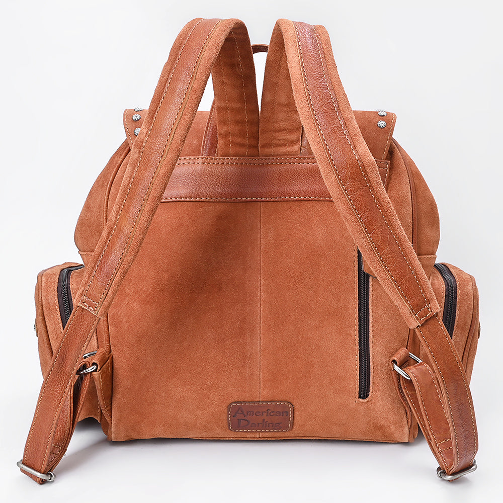 American Darling Women's Backpack Western Suede Genuine Leather Handbag