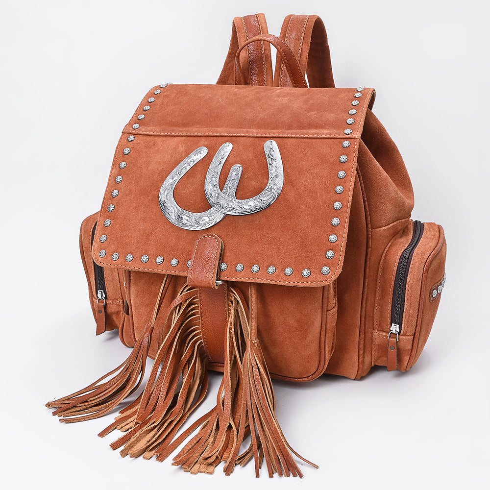 American Darling Women's Backpack Western Suede Genuine Leather Handbag