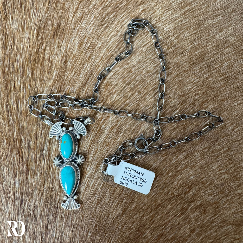 Kingman Turquoise Necklace By Verley Betone — view 3