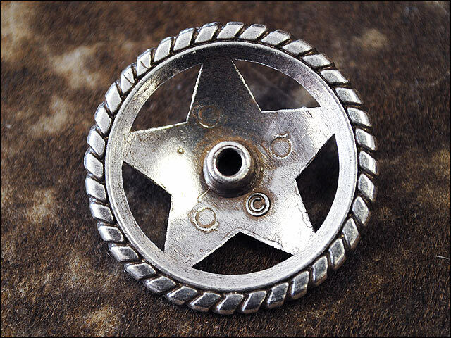 Hilason Western Nickel-Plated Round Concho — 1.5"
