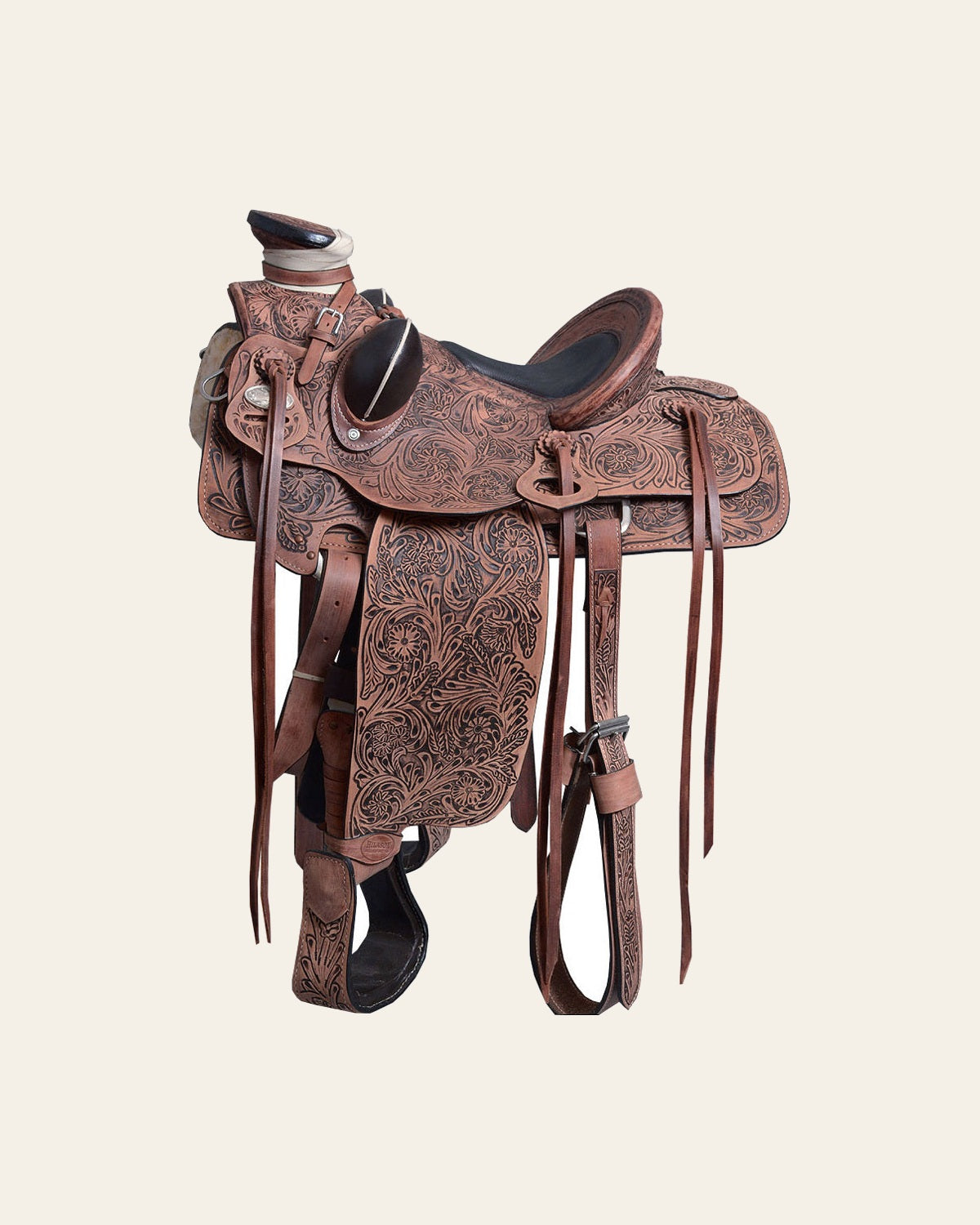 16 In Western Horse Saddle American Leather Wade Ranch Roping Dark Brown Hilason