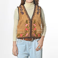 American Darling Suede Western Vest – Embroidered Boho Waistcoat with Floral & Paisley Detail