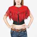 American Darling Red Genuine Suede leather ladies Dress Black