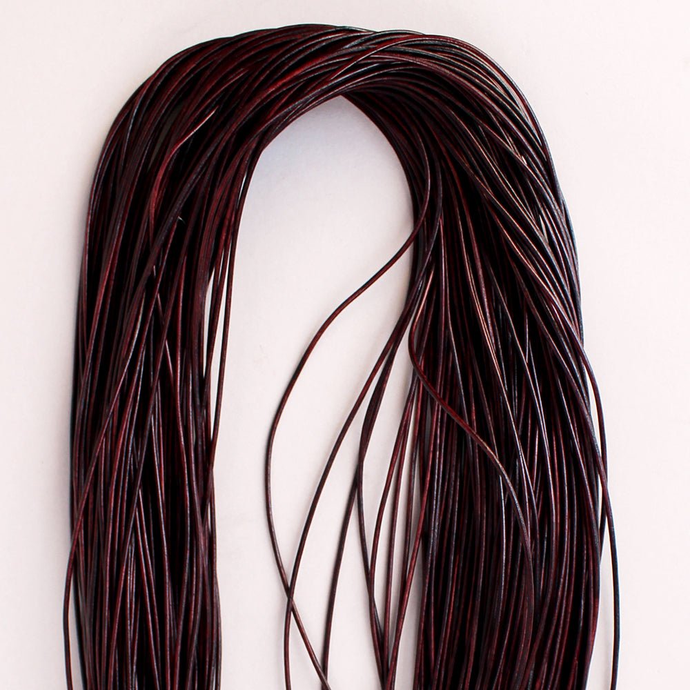 HILASON Thin Round Genuine Leather Cord Thread Lacing 2 Ft and 3 Ft Lengths Beading & Repairs DIY Crafts