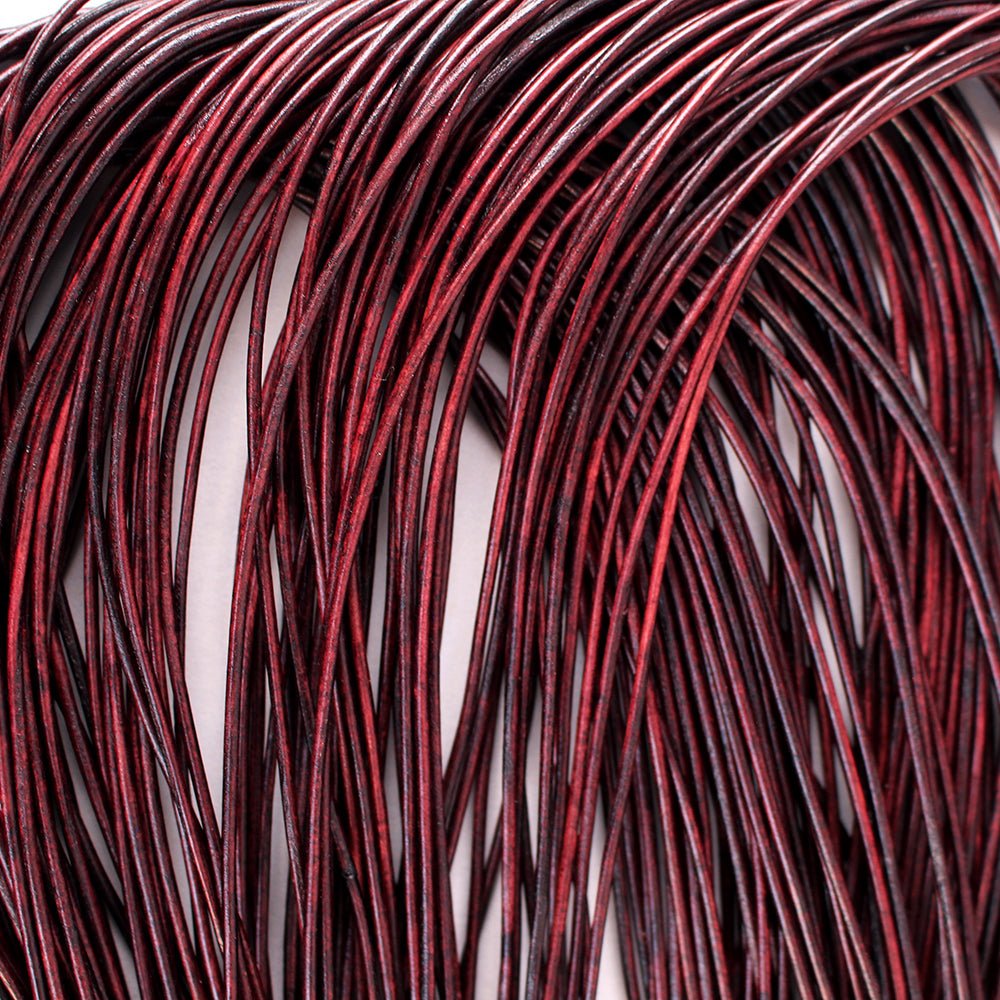 HILASON Thin Round Genuine Leather Cord Thread Lacing 2 Ft and 3 Ft Lengths Beading & Repairs DIY Crafts