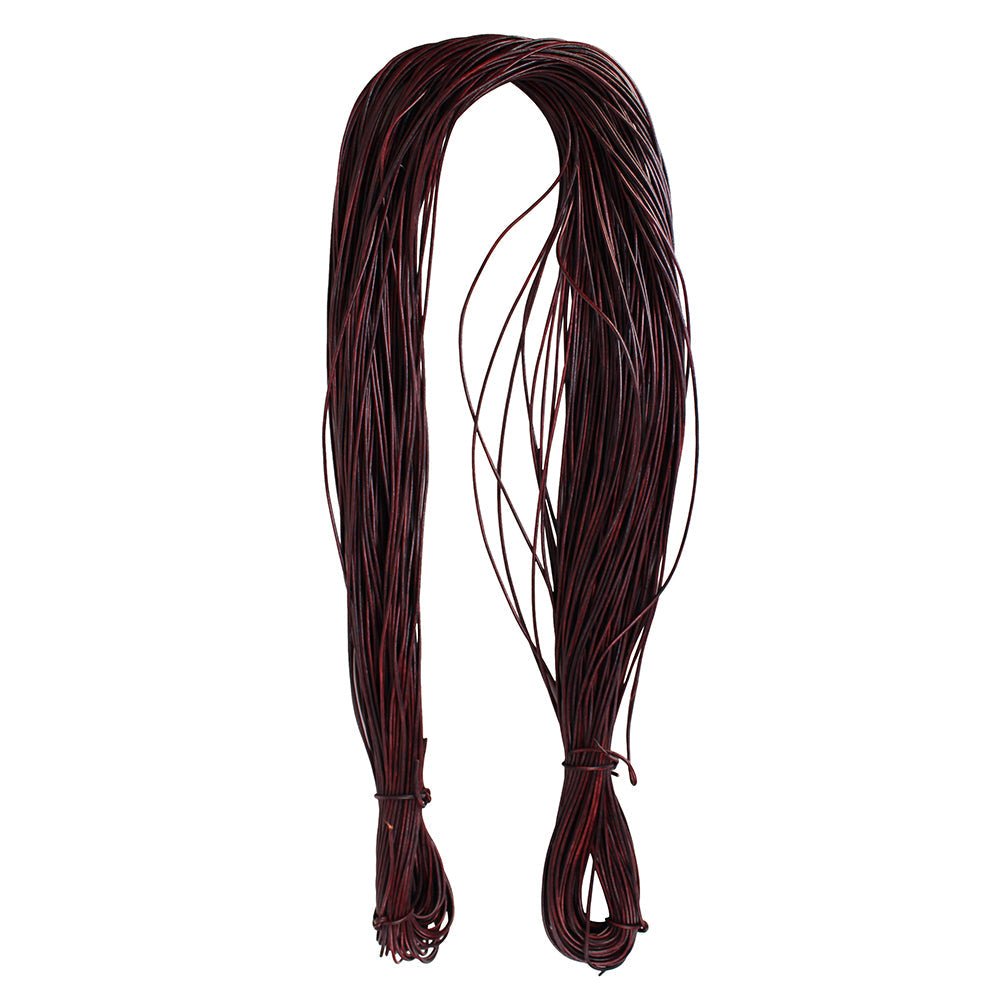 HILASON Thin Round Genuine Leather Cord Thread Lacing 2 Ft and 3 Ft Lengths Beading & Repairs DIY Crafts