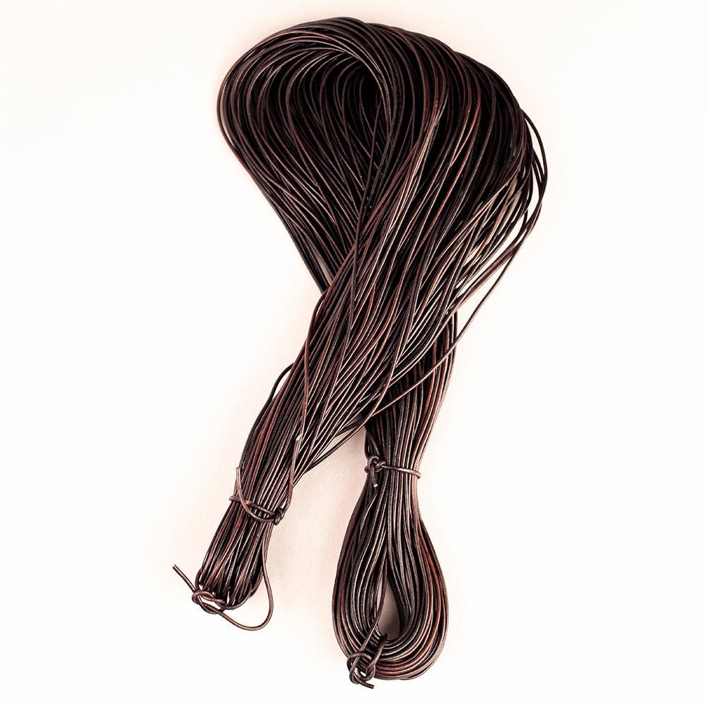 HILASON Thin Round Genuine Leather Cord Thread Lacing 2 Ft and 3 Ft Lengths Beading & Repairs DIY Crafts