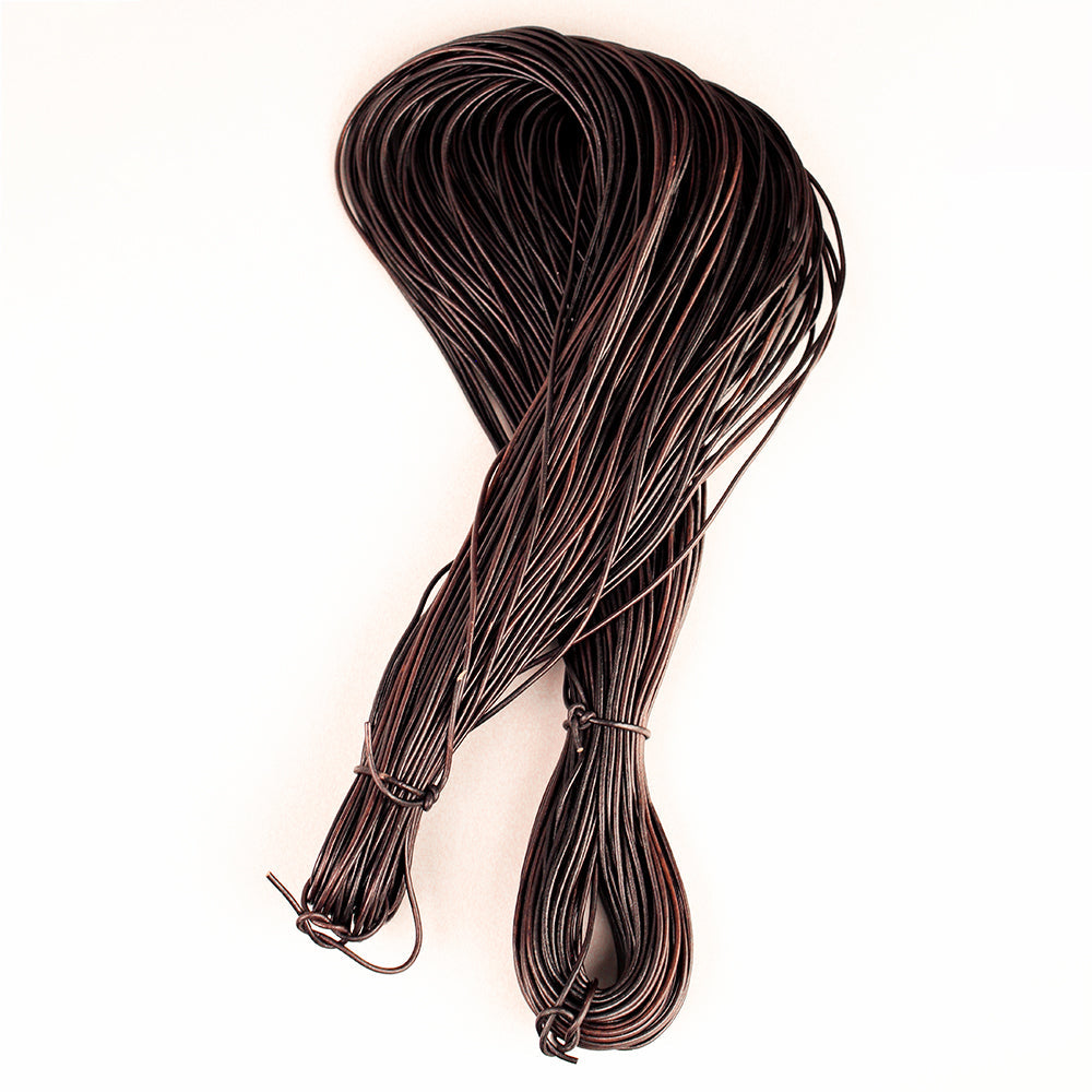 HILASON Thin Round Genuine Leather Cord Thread Lacing 2 Ft and 3 Ft Lengths Beading & Repairs DIY Crafts