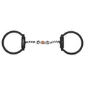 BAR H EQUINE Western Antique Fixed Ring Snaffle Bit Twisted Mouth with Copper Link