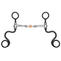 BAR H EQUINE Western Shank Bit with Three-Piece Dog Bone & Copper Roller