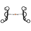 BAR H EQUINE Western Argentine Shank Bit with Three-Piece Copper Roller & Curb Ring