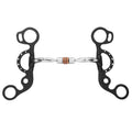 BAR H EQUINE Western Argentine Shank Bit with Comfort Mouthpiece & Copper Rollers