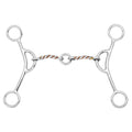 BAR H EQUINE Western Argentine Gag Bit Twisted Copper Wire Mouthpiece with Life Saver Link