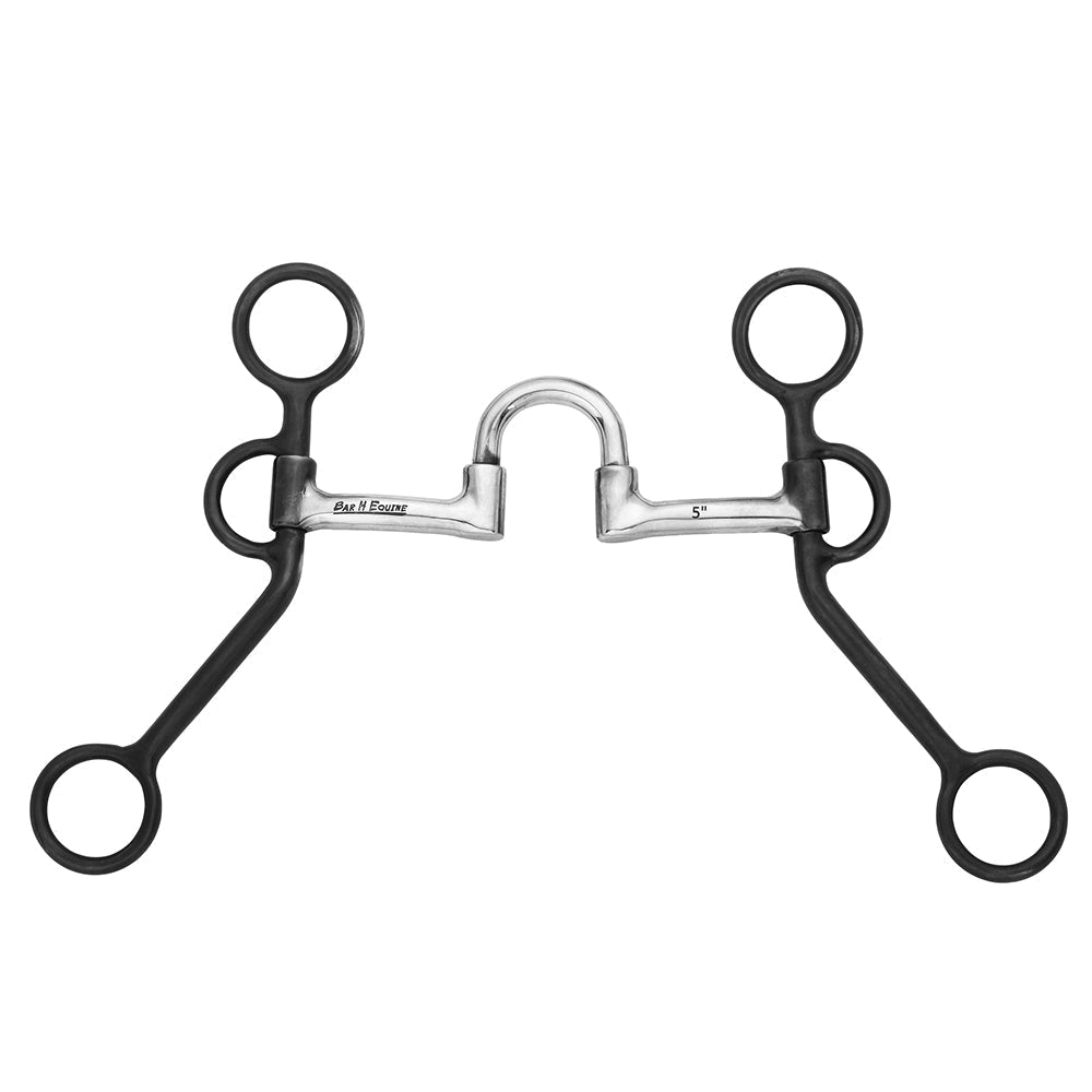 BAR H EQUINE Western Medium Shank Correction Bit with Low Port