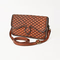 Quilted Leather Crossbody Bag For Women With Adjustable Strap