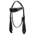 HILASON Western Horse Headstall Genuine American Leather Black