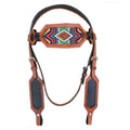 HILASON Western Horse Headstall Tack Genuine American Leather Brown