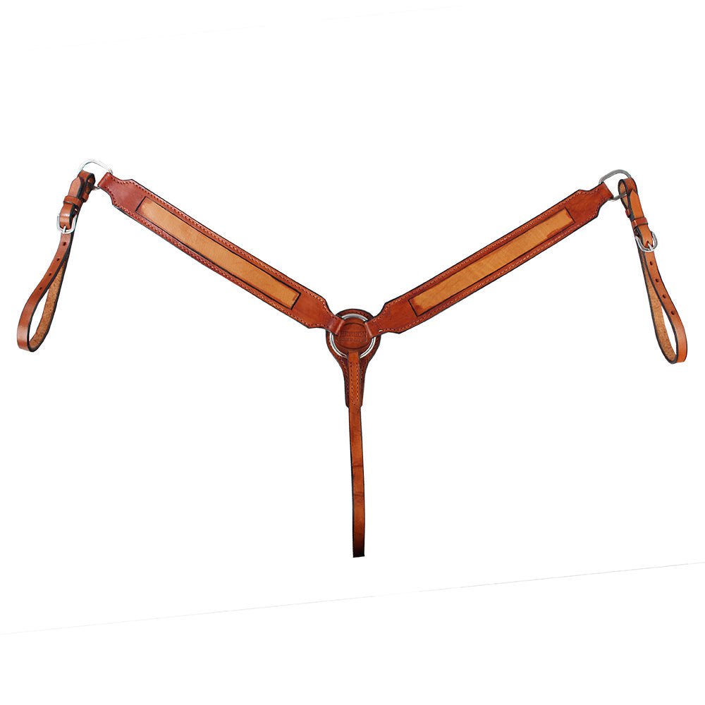 HILASON Western Horse Genuine American Leather Breast Collar Tan | for Horses
