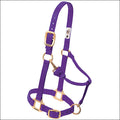 Large Weaver Horse Halter Nylon Heat Sealed Buckle Chin Throat Purple