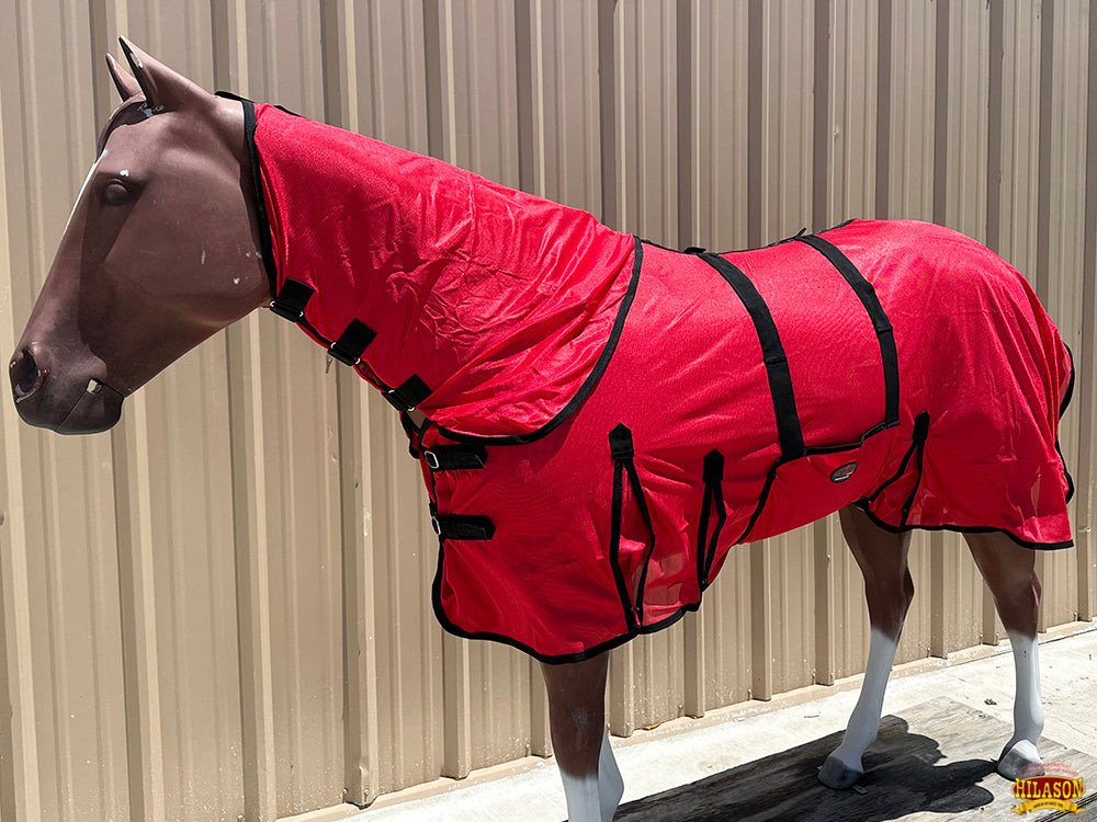 HILASON Horse Fly Sheet UV Protect Breathable Mesh Bug Mosquito Spring | Summer Horse Rug | Fly Rug