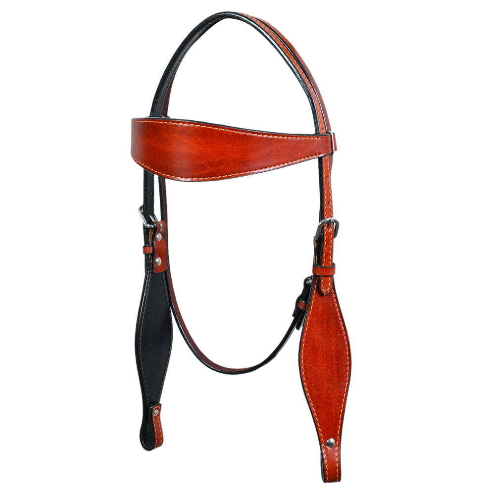 HILASON Western Horse Headstall Tack Genuine American Leather Mahogany
