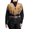 Genuine Leather Western Fringe Poncho Vest For Women Timeless Cowgirl Capelet Style