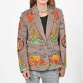 American Darling Women’s Western Embroidered Blazer Jacket Cowgirl Rodeo NFR Vintage Cactus Wagon Tailored Fashion Coat