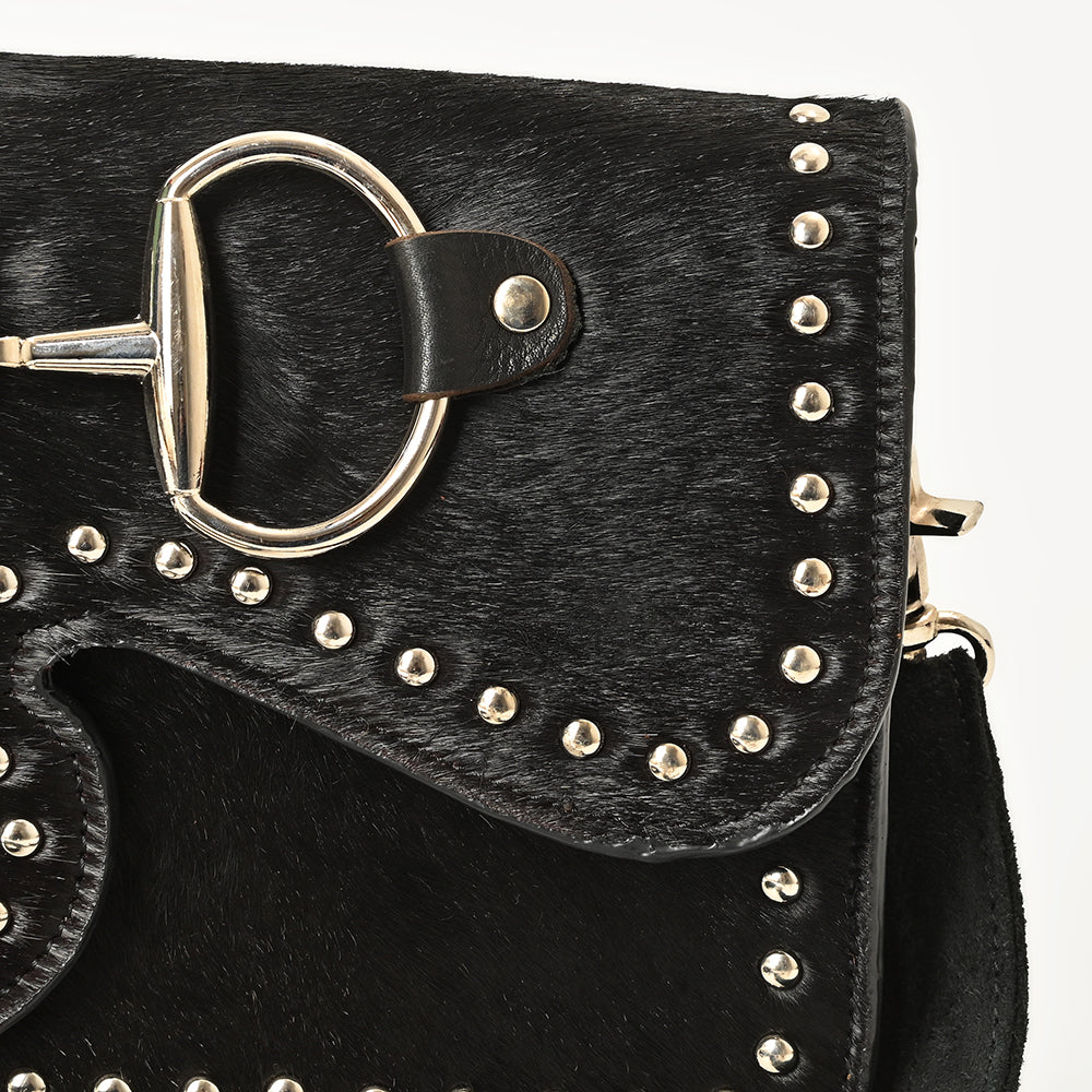 Soft Suede Crossbody Bag With Western Studded Flap For Everyday Women Essentials
